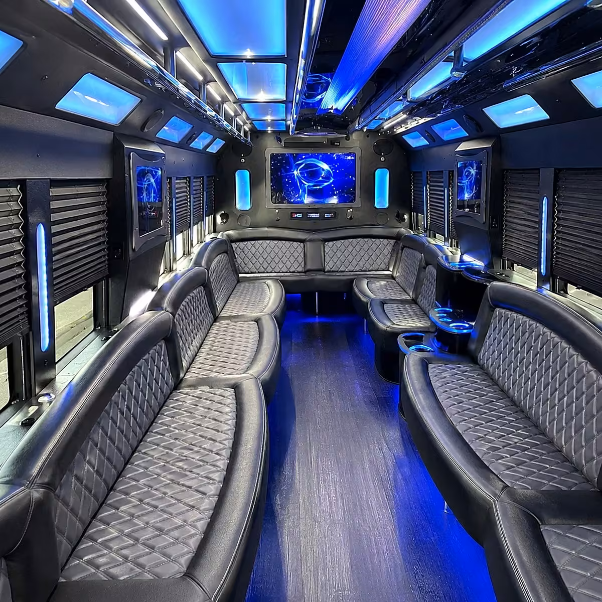 30 passenger party bus interior