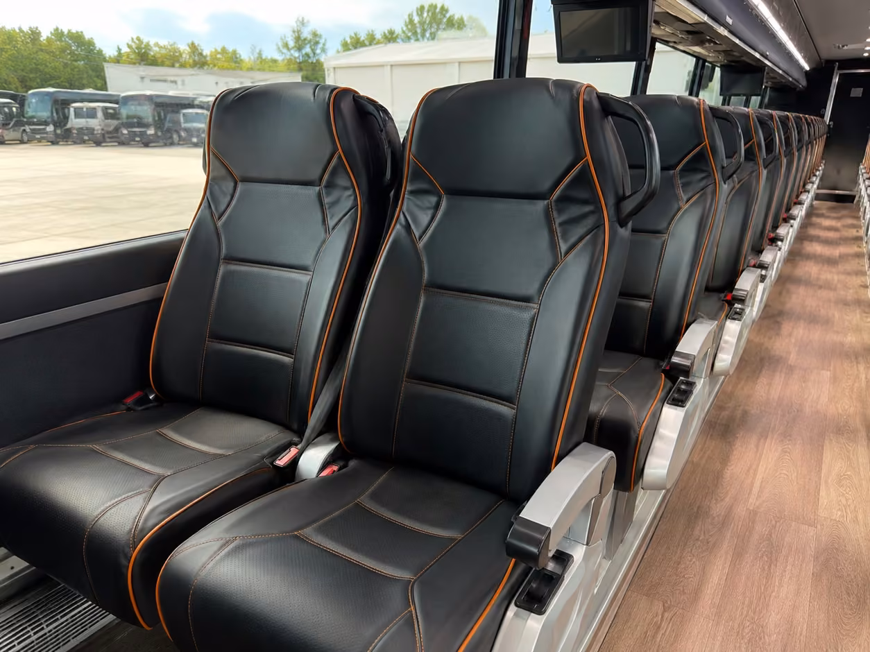 40 56 passenger charter bus interior